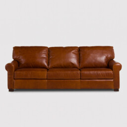 Rendola 3 Seater Sofa, Brown Leather - Barker & Stonehouse