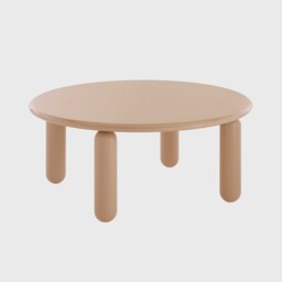 Kartell Undique Mas Side Table 85x85x30 Powder, Round, Neutral Wood - Barker & Stonehouse - thumbnail 1