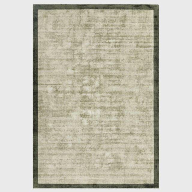 Tyde Border 120x170cm Rug Sage/Olive, Square Viscose - Barker & Stonehouse