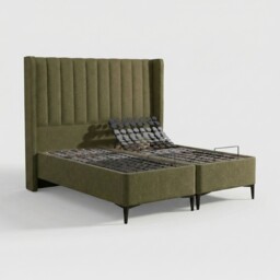 Tempur Suffolk King Slim Disc Adj Divan Bed, Green Fabric - Barker & Stonehouse - thumbnail 1