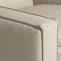 Holloway Swivel Armchair, Neutral Leather - Barker & Stonehouse - thumbnail 4
