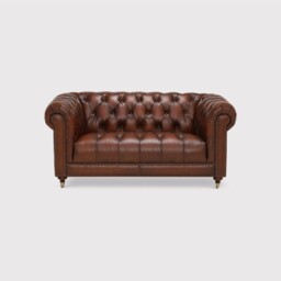 Ullswater 2 Seater Leather Chesterfield Sofa, Brown - Barker & Stonehouse - thumbnail 5