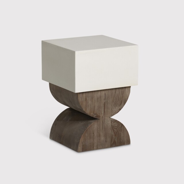 Turvey End Table 35X35X50Cm, White Concrete - Barker & Stonehouse - image 1