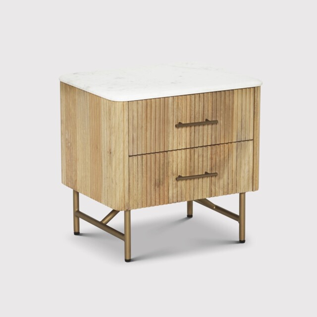 Fuji Small Bedside Table, Neutral Wood - Barker & Stonehouse - image 1
