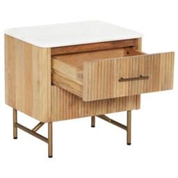 Fuji Small Bedside Table, Neutral Wood - Barker & Stonehouse - thumbnail 3