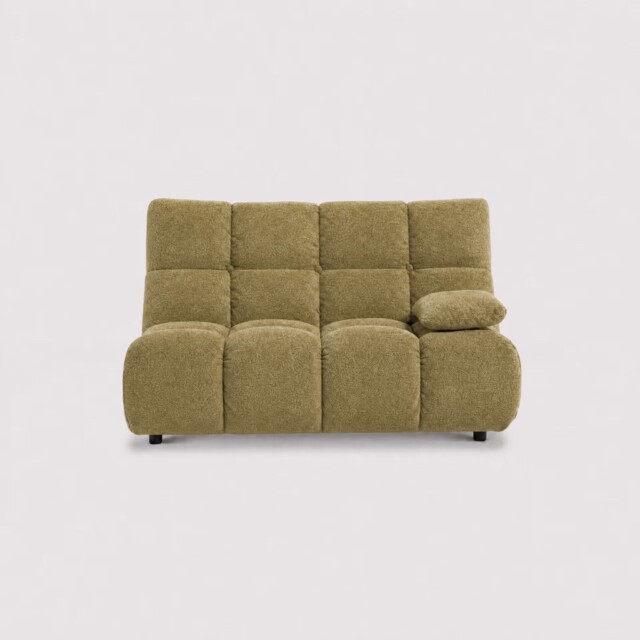 Bryce 2 Seater With Armrest Right Modular Sofa, Gold Fabric - Barker & Stonehouse - image 1