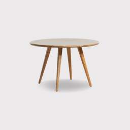 Burlington 120cm Faux Stone Round Dining Table, Round, Grey Wood - Barker & Stonehouse - thumbnail 1