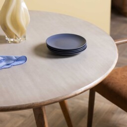 Burlington 120cm Faux Stone Round Dining Table, Round, Grey Wood - Barker & Stonehouse - thumbnail 4