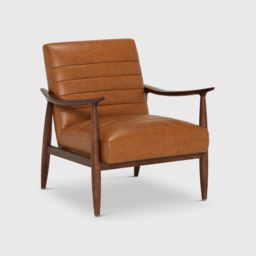 Hockney Armchair, Brown Leather - Barker & Stonehouse - thumbnail 1