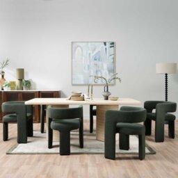 Zira Rectangular Dining Table 200cm, Neutral Concrete - Barker & Stonehouse - thumbnail 2