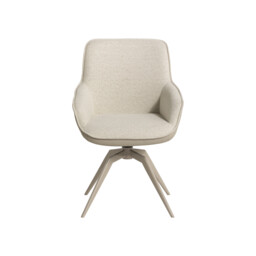 Lefa Dining Chair Beige, Neutral Fabric - Barker & Stonehouse - thumbnail 3