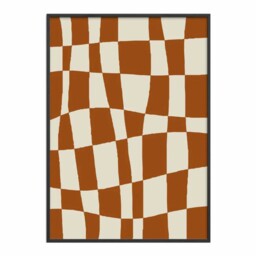 Minimal Checkerboard Framed Print, Square Wood - Barker & Stonehouse - thumbnail 1
