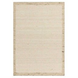 Nori Border 160x230cm Rug, Square, Neutral Wool Blend - Barker & Stonehouse