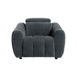 Montgomery Power Recliner Chair & Headrest, Grey Fabric - Barker & Stonehouse - thumbnail 2
