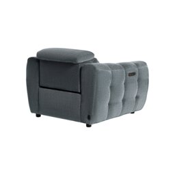 Montgomery Power Recliner Chair & Headrest, Grey Fabric - Barker & Stonehouse - thumbnail 5