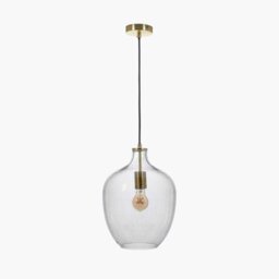 Bubble Glass Pendant Light, Gold - Barker & Stonehouse