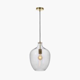 Bubble Glass Pendant Light, Gold - Barker & Stonehouse - thumbnail 2