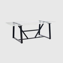 Timothy Oulton Iceberg Dining Table 213Cm, Neutral Glass - W213cm - Barker & Stonehouse