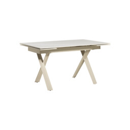 Altadena Extension Table+6 x Altadena Swivel Armchair, Neutral Ceramic - Barker & Stonehouse - thumbnail 4