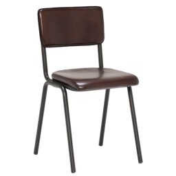 Pure Furniture Twyford Dining Chair, Brown Leather - Barker & Stonehouse - thumbnail 4