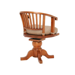 Villiers Swivel Office Chair With Seat Pad, Brown - Barker & Stonehouse - thumbnail 5