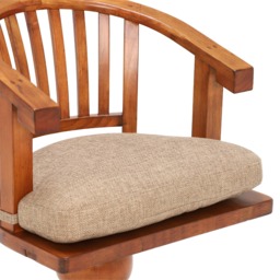 Villiers Swivel Office Chair With Seat Pad, Brown - Barker & Stonehouse - thumbnail 6