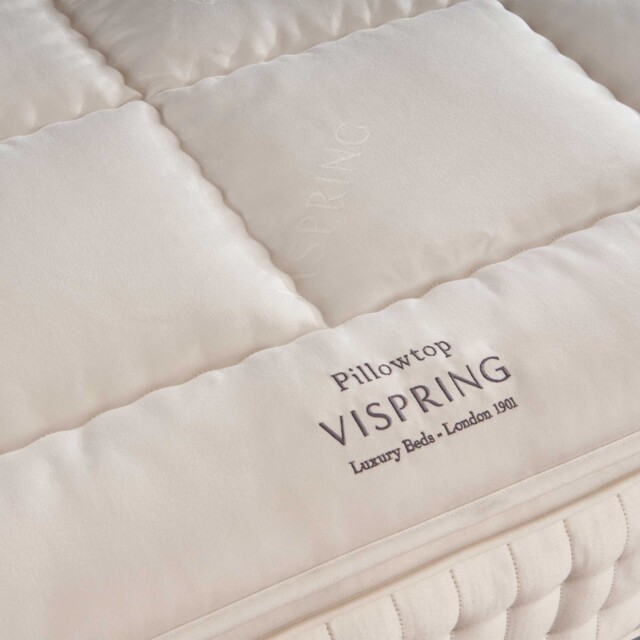 Vispring Pillowtop Super King Size Mattress Topper 182X200cm, White - Barker & Stonehouse - image 1