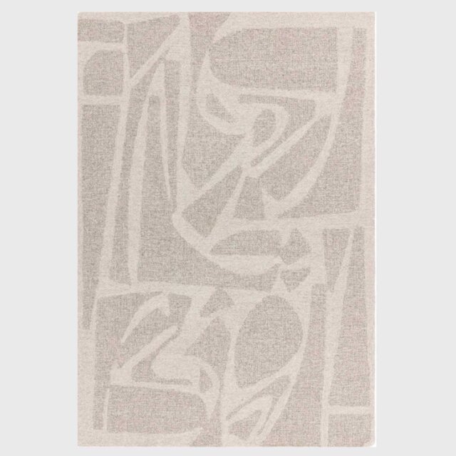 Alora Linen 120 x 170cm Rug, Square, Neutral Wool - Barker & Stonehouse