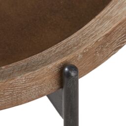 Zeke Edward Round Side Table 55cm, Brown Metal - Barker & Stonehouse - thumbnail 5