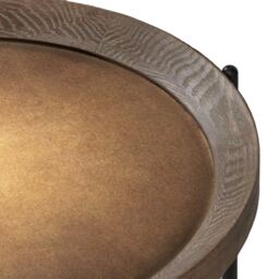 Zeke Edward Round Side Table 55cm, Brown Metal - Barker & Stonehouse - thumbnail 3