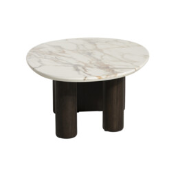 Nord Coffee Table-9Mm Ceramic Marble Effect, Round, White - Barker & Stonehouse - thumbnail 5