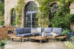 Maui Platform Corner Set, Wooden, Grey - Barker & Stonehouse - thumbnail 1