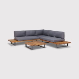 Maui Platform Corner Set, Wooden, Grey - Barker & Stonehouse - thumbnail 2