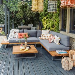 Maui Platform Corner Set, Wooden, Grey - Barker & Stonehouse - thumbnail 3