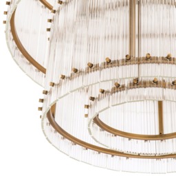 Eichholtz Ruby Chandelier L Antique Brass Finish Glass - Barker & Stonehouse - thumbnail 6