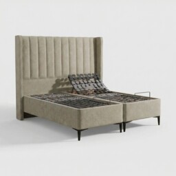 Tempur Suffolk King Slim Disc Adj Divan Bed, Neutral Velvet - Barker & Stonehouse - thumbnail 1