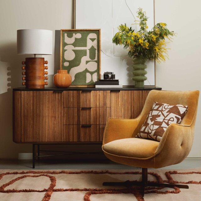 Milne Armchair, Brown Fabric - Barker & Stonehouse - image 1