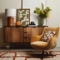 Milne Armchair, Brown Fabric - Barker & Stonehouse - thumbnail 1