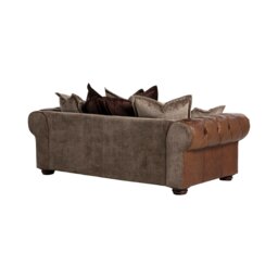 Taunton 3 Seater Sofa, Brown Fabric & Leather - Barker & Stonehouse - thumbnail 5