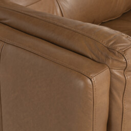 Lindisfarne Snuggler Armchair, Brown Leather - Barker & Stonehouse - thumbnail 4