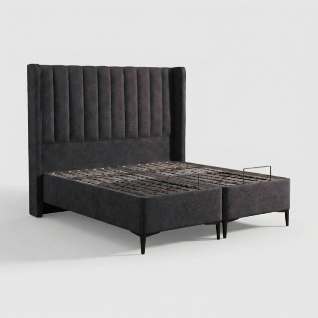Tempur Suffolk King Slim Disc Static Divan Bed, Purple Velvet - Barker & Stonehouse - image 1