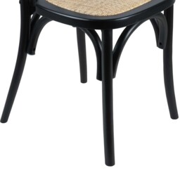 Bourges Dining Chair 43x54x90cm, Black Rattan - Barker & Stonehouse - thumbnail 6