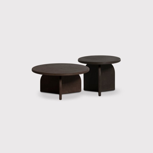 Capella Coffee Table Set Of 2, Round, Pine Wood - Barker & Stonehouse - image 1