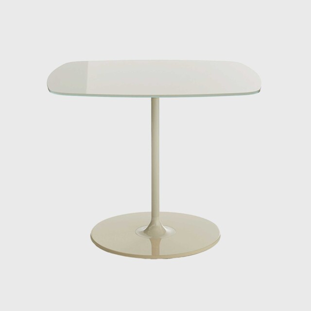 Kartell Thierry Side Table 50x50x40 White Glass - Barker & Stonehouse - image 1