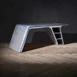 Timothy Oulton Aviator Blackhawk Valkyrie Desk, Silver Metal - Barker & Stonehouse - thumbnail 2