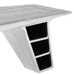 Timothy Oulton Aviator Blackhawk Valkyrie Desk, Silver Metal - Barker & Stonehouse - thumbnail 4