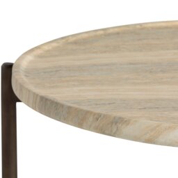 Ryde Dark Travertine Coffee Table, Round, Neutral - Barker & Stonehouse - thumbnail 5