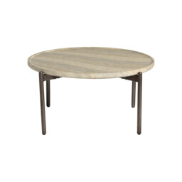 Ryde Dark Travertine Coffee Table, Round, Neutral - Barker & Stonehouse - thumbnail 3