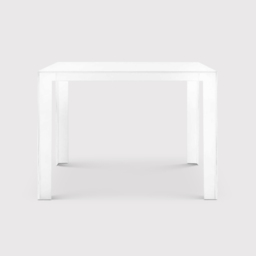 Kartell Invisible Square Dining Table 100Cm, White Metal - Barker & Stonehouse