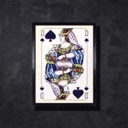 Timothy Oulton Cards Dame Spades Art, Black Wood - Barker & Stonehouse - thumbnail 2